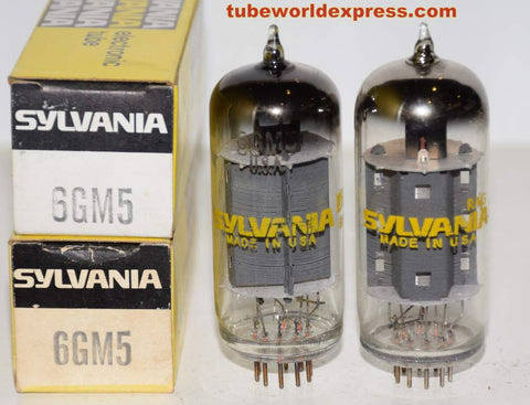 (!!!) (Best Pair) 6GM5 Sylvania 1960's - 1970 (72ma and 74ma)