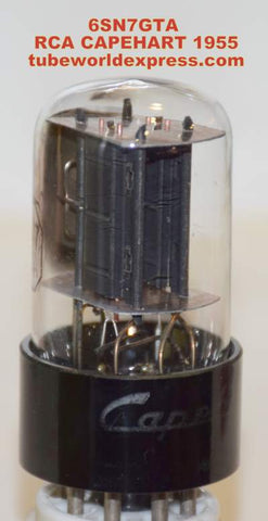 (!!) 6SN7GTA RCA branded CAPEHART used/like new 1955 (8.4/9.8ma)