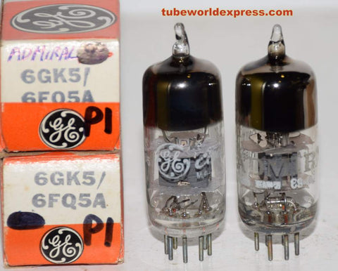 (!!) (Recommended Pair) 6GK5=6FQ5A GE NOS 1968-1981 (10.4ma and 11.2ma)