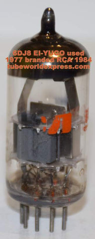 (!!) 6DJ8 EI YUGO used/good 1977 branded RCA 1984 (13.4/15.6ma)