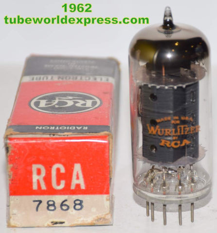 7868 Wurlitzer RCA black plate tipped top NOS 1962 (48.5ma)