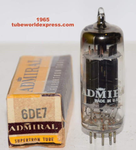 (!) 6DE7 GE Admiral black plates NOS 1965 (4.5/27ma) (Woo Audio)