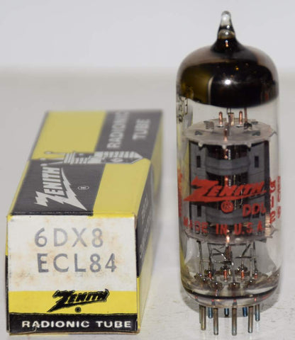 6DX8=ECL84 Zenith Sylvania NOS 1962 (3.7mA and 20mA) (Shindo)