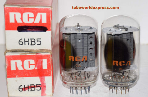 (!!) (PAIR) 6HB5 Sylvania branded RCA NOS (74ma and 79ma)