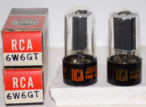 (!) (Recommended PAIR) 6W6GT RCA NOS 1960's (54.5ma and 57ma)