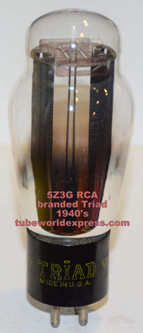 5Z3G TRIAD by RCA used/tests like new 1940's (52/40 and 52/40)