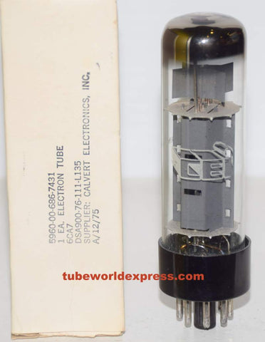 6CA7=EL34 Siemens Germany skinny bottle branded CEI NOS 1975 (79ma)