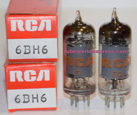 (!!) (Best Pair) 6BH6 RCA NOS 1970 era (7.7ma and 8ma)