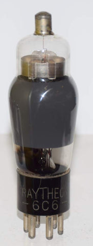 6C6 Raytheon used/tests like new 1930's hairline crack in base (2.1ma)