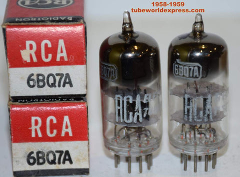 (!!!!!) (Best Value Pair) 6BQ7A RCA black plates NOS