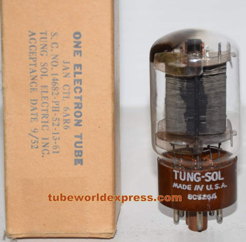 (!!!) JAN-CTL-6AR6 Tungsol NOS 1951 gray oval plates (88ma)