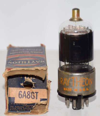 6A8GT Raytheon NOS 1950 era small hairline crack in base (53/29)