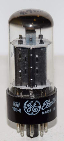 (!!) 6BX7GT Sylvania branded GE black plates 1967 (44ma/61ma)