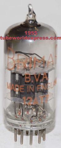 (!!) 12AT7 Brimar black plates NOS/70-75% 1955 (5.6/5.8ma)