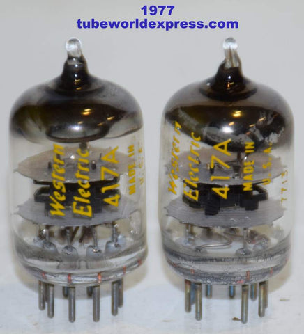 (!) (Pair) 417A Western Electric used/good 1977 (12.2ma and 14ma)