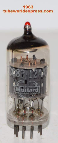 (!!!) (Recommended Single) 12AX7=ECC83 Mullard UK old logo copper grid posts used/good 1963 (.9/1.0ma and Gm=1500/1500)