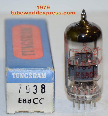(!!!) (BEST VALUE SINGLE) 6922=E88CC Tungsram Hungary NOS 1979 (12.7/15.6ma)