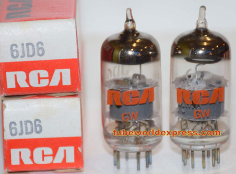 (!!) (~ Recommended Pair ~) 6JD6 GE branded RCA NOS same date codes (13ma and 14ma)