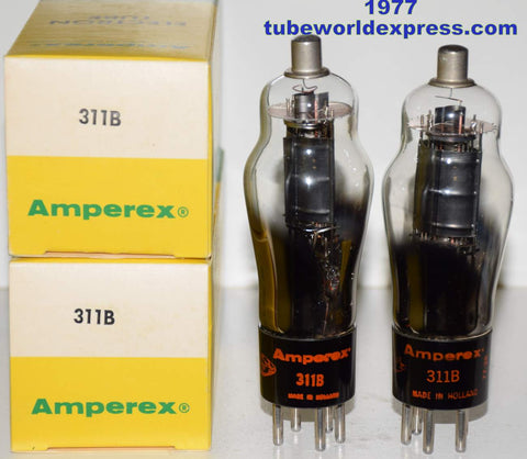 (!!!) (Recommended Pair) 311B Amperex made in Russia NOS 1977 (37.2ma and 38.5ma) (Highest mA and Gm)