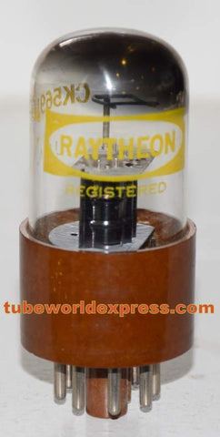 (!!!) 6SL7WGT Sylvania branded Raytheon 5691 brown base round black plates