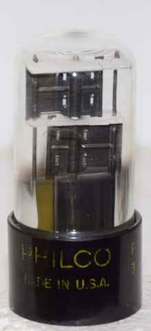 6X5GT Philco by Sylvania used/good 1940's tilted top mica (54/40 and 60/40)