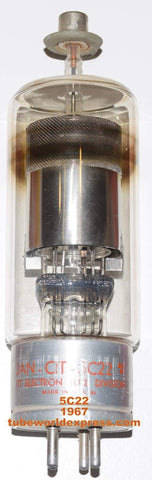 (!) 5C22 ITT Electron Tube Division low hours/good condition 1967 some scratches on the base