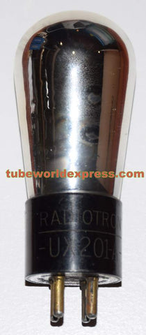 (!!) UX-201-A Radiotron Balloon used/good brass pins 1930's (2.6ma and Gm=700)