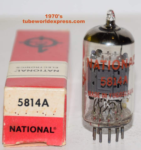 (!!) (Recommended Single) 5814A=12AU7 Hyperlec Brive France (Holland clone) NOS 1970's rebranded National (10.0/11.6ma)