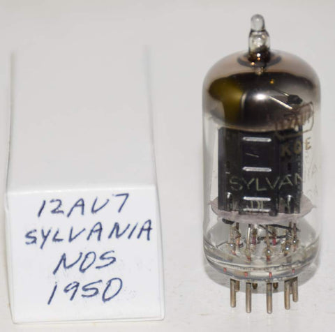 (!!!!) (Good Single 1950) 12AU7 Sylvania black plates