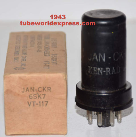 6SK7 Ken Rad NOS 1943 (9.6ma)