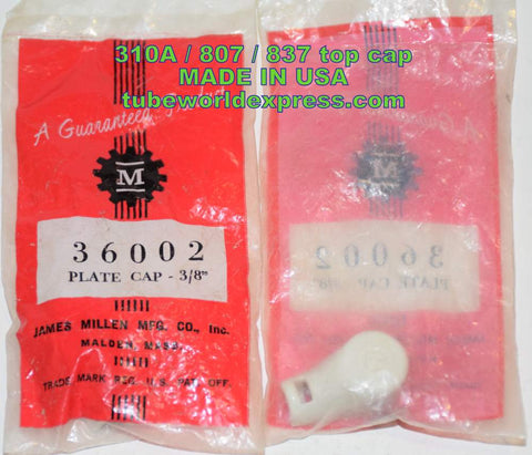 James Millen #36002 USA ceramic top cap for 310A / 328A / 807 / 837 / VT61 (0 in stock) (Made in USA) (3/8