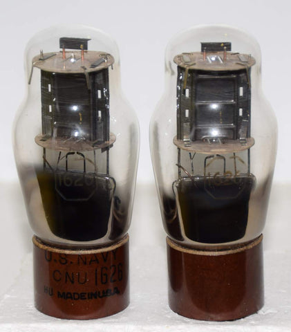 (!) (Best Value Pair) US Navy-CNU-1626 National Union NOS 1940's (30ma and 32.5ma)