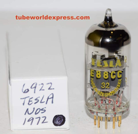 (!!!) (Recommended Single) 6922=E88CC Tesla Czech Republic NOS 1972 (10.8/11.5ma)