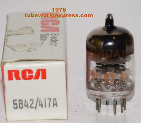 (!!) 5842 Raytheon branded RCA NOS 1976 (20ma and Gm=20,000)