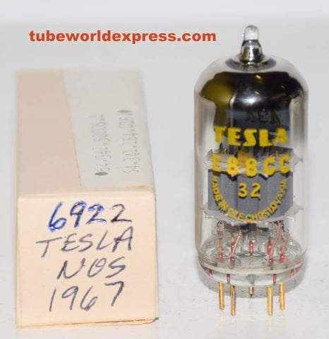 (!!!) 6922=E88CC Tesla Czech Republic NOS 1967 (12/15.7ma) (mis-matched Gm)