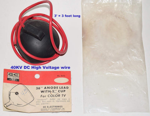 40KV DC (40,000) High Voltage Wire NOS (3 feet) (for 805 power tubes)