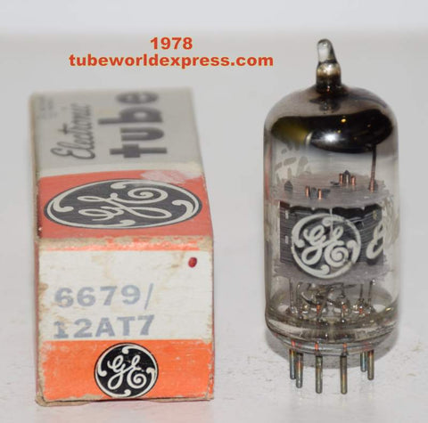 (!!) (Best GE Single) 12AT7=6679 GE NOS 1978 (10ma/10.1ma) 1-2% section balance