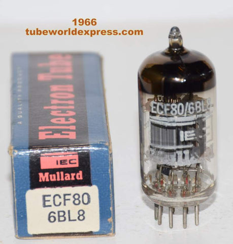 (!!!) (Best Mullard Single) ECF80=6BL8 IEC Mullard UK NOS 1966 (16ma/12ma) (Highest mA and Gm)