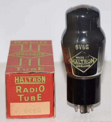(!!!!) (Best Value Single) 6V6G Haltron UK coated glass NOS 1940's (48.5ma)
