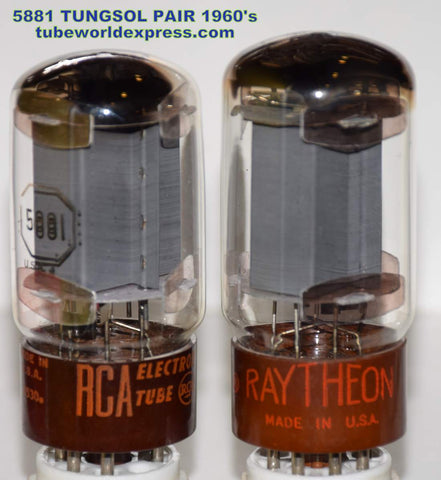 (!!!!) (Best Pair #3) 5881 Tungsol used/good 1960's (63.2ma and 66ma)