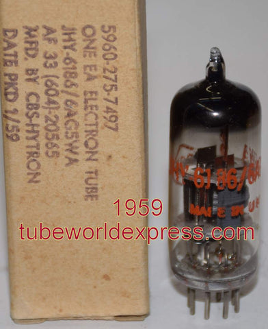 JHY-6186=6AG5WA CBS Hytron NOS