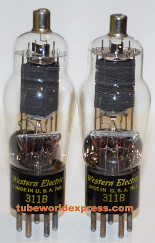 (!!!!) (Recommended Pair) 311B Western Electric NOS 1973 and 1975 (35.2ma and 36.4ma)
