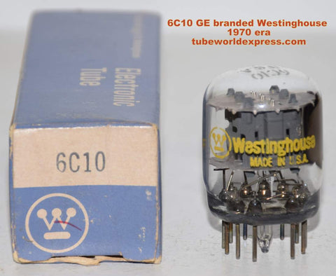 (!!!!) (Best Overall Single) 6C10 GE rebranded Westinghouse NOS 1970 era (Ampeg / Fender) (1.5ma/1.4ma/1.6ma)