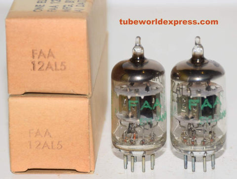 (!!) (BEST PAIR) FAA-12AL5 Sylvania NOS 1965 (47-47/40 and 47-48/40)