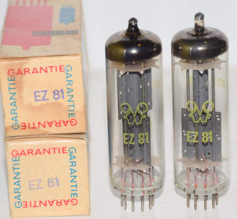 (!!!!) (Best Pair) 6CA4 RFT East Germany (Funkwerk) NOS 1970's (49/40 and 50/40 x 2 tubes) 1% matched