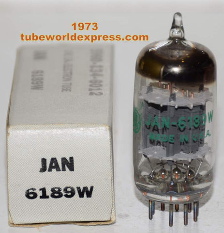 6189W GE JAN NOS 1973 mica flake inside tube (9.0/9.2ma) 1-2% section balance