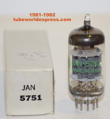 (!!!) (Recommended Single) JAN-5751 GE double mica gray plates NOS 1981-1982 (2.3/2.7ma)