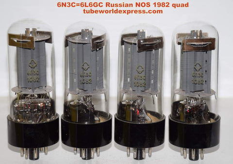 (!!!!) (Best Quad) 6L6GT=6n3C Russian NOS 1982 in white boxes (73.5/74/74.5/74.5ma)