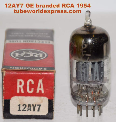 (read review) 12AY7 GE branded RCA gray plates 
