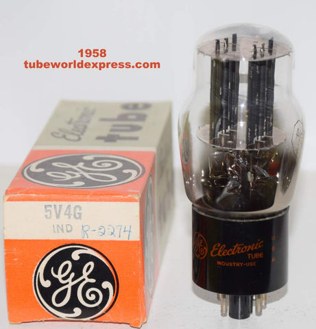(!!!) (READ REVIEW) 5V4G RCA branded GE NOS 1958 (60/40 and 60/40)